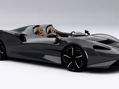 McLaren Elva 2021 Low-poly 3D model