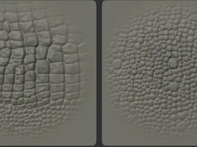 18 Reptile Dragon lizard crocodile Skin Scale Alphas V2 3D model