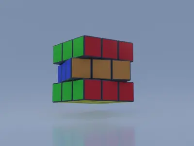 Low poly Rubix cube Free 3D model