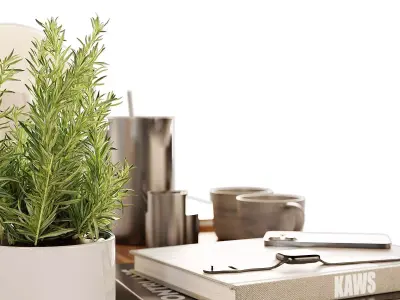 Decorative Set - American Style Neutral Decor - Appel Set 3D model