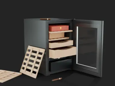 Two cellar Machine Low Poly 3D model