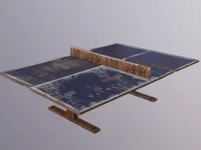 PingPong Table Low-poly 3D model