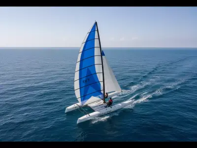 Hobie Cat Sailing Catamaran A-Class Inspired 3D model