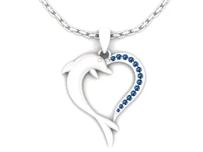 dolphin pendant 3D print model