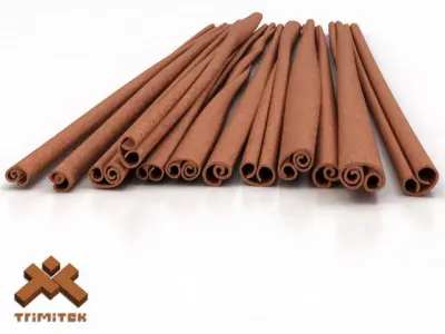 Cinnamon sticks 3D model