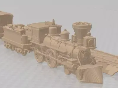 Jupiter Steam Train 1868 Printable 3D print model