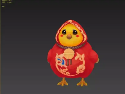 Chicken Low-poly 3D model shop