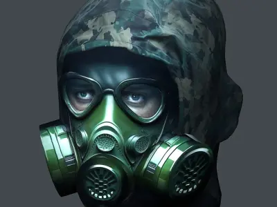 Helmet 3d model military combat Military Low-poly Low-poly 3D model 64