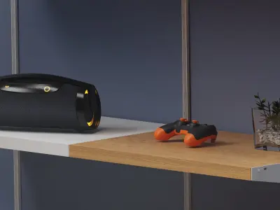 Living room cinema interior 3D model