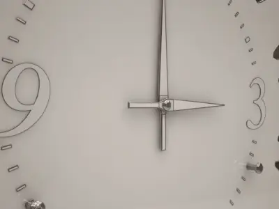 Red Sun Style Wall Clock 07 3D model