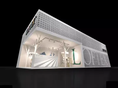 Exhibition Hall - Area - 15X6-3DMAX2009-034 3D model