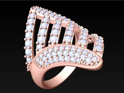 Diamond Ring - Womens Rings - N123348 3D print model
