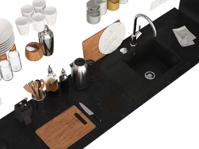 Kitchen Decor Island 3D model