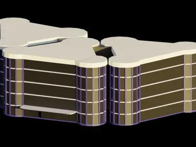 bulding store full set 02 Low-poly 3D model
