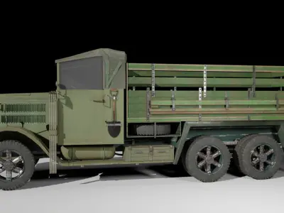 WW2 German Krupp Truck 3D model