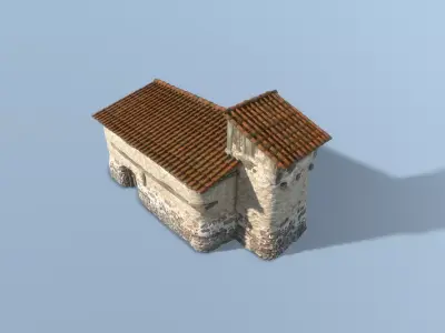 Classic Age Greek House Low-poly 3D model