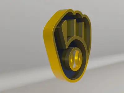 MLB Milwaukee Brewers V2 Team Logo 3D model