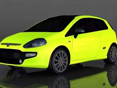 Fiat Punto EVO Low-poly 3D model