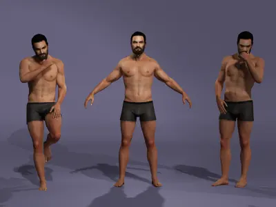Meta human Jason Momoa look from Game of Thrones Drogo 3D model