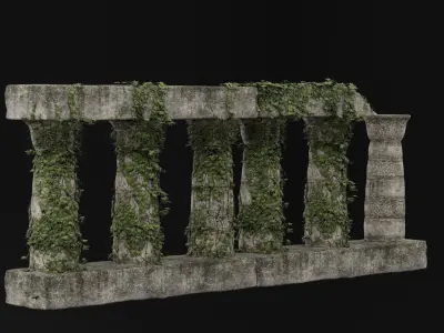 Greek Column Ivy   3D model