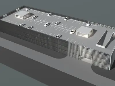 Parking garage building 25-19 3D model
