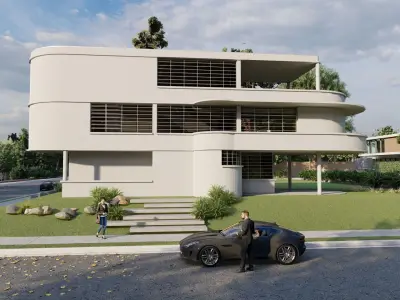 Casa Scene-villa-modern house 3D model get