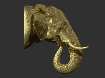 Elephant head 3D print model buy