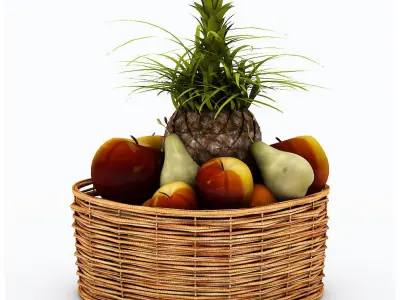 fruit basket 3D model