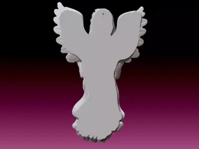 Angel girl - wall decoration 3D print model