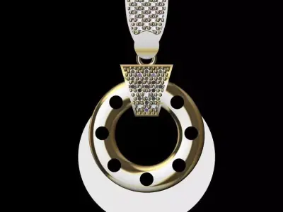 Single pendant or necklace 3D print model