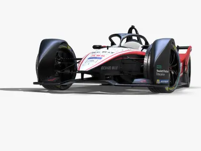 Venturi Formula E 2020 Low-poly 3D model