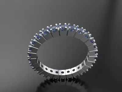 Full circle diamonds ring 3D print model