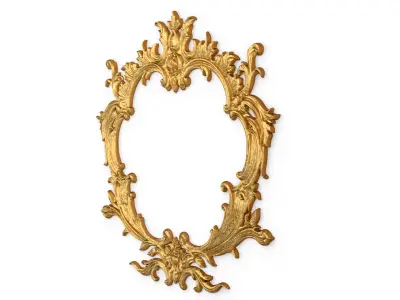 Plaster decorative frame ornament 28 3D model