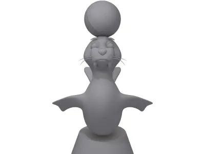 Seal cartoon 3D model