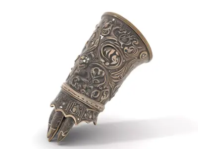 Ornate Medieval Armguard Model Pack Low-poly 3D model