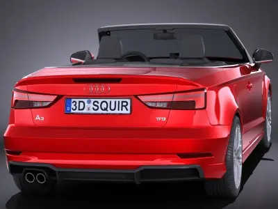 Audi A3 2017 cabriolet 3D model