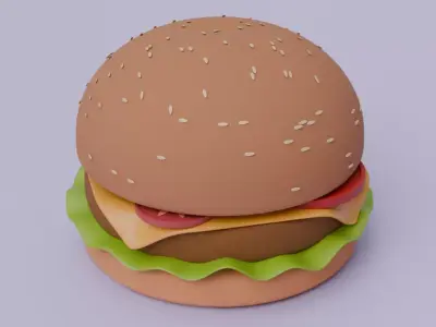Burger Fast Food 3D model