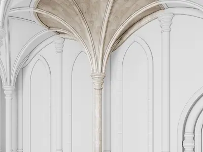 Throne Room Pillar Ceiling Side 3D model
