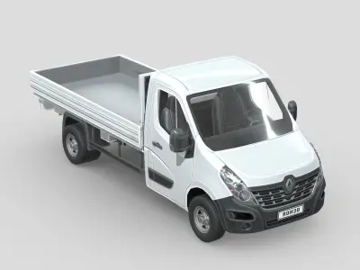 Renault Master Tipper 2018 Low-poly 3D model