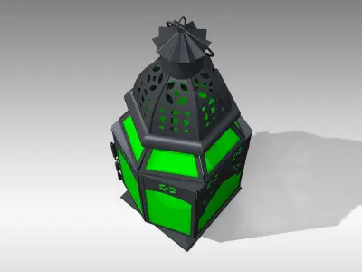 Moroccan Lantern 04 Low-poly 3D model