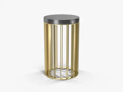 Baker No 9369 Brass Drink Table Lexicon Low-poly 3D model