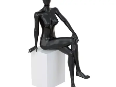 Female seated mannequin 85 3D model