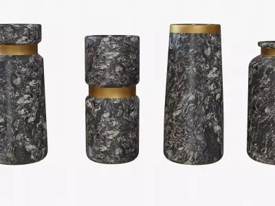 Marble Vases 3D model purchase