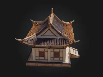 Ancient Pavilion Model  A Timeless Shelter of Elegance  3D model