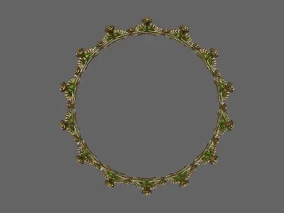 Princess Golden Crown High Poly 3D model