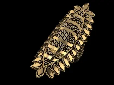 Women ring Engagement ring arabic style ring  3D print model 3D print model