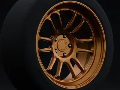 Cosmis Racing XT 206R Aftermarket Wheel Low-poly 3D model