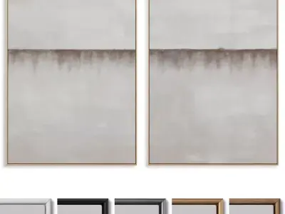 Abstract Painting Frame set 3D model 33