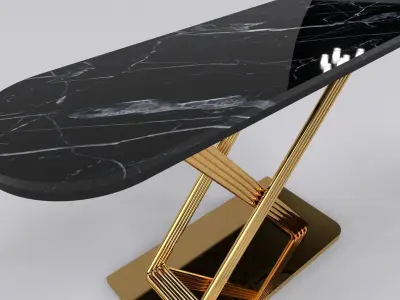 Luxury console table with leg pipa  3D model