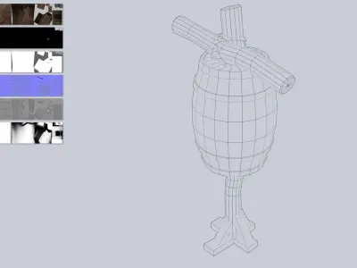 Training dummy Low-poly 3D model